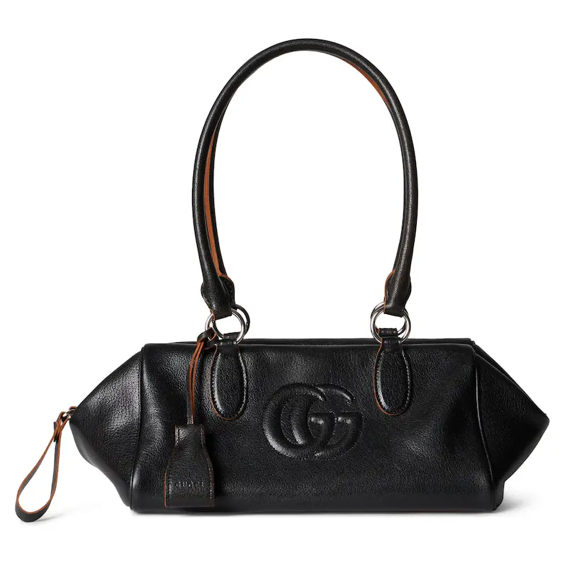 Medium Boston Bag with Double G Details