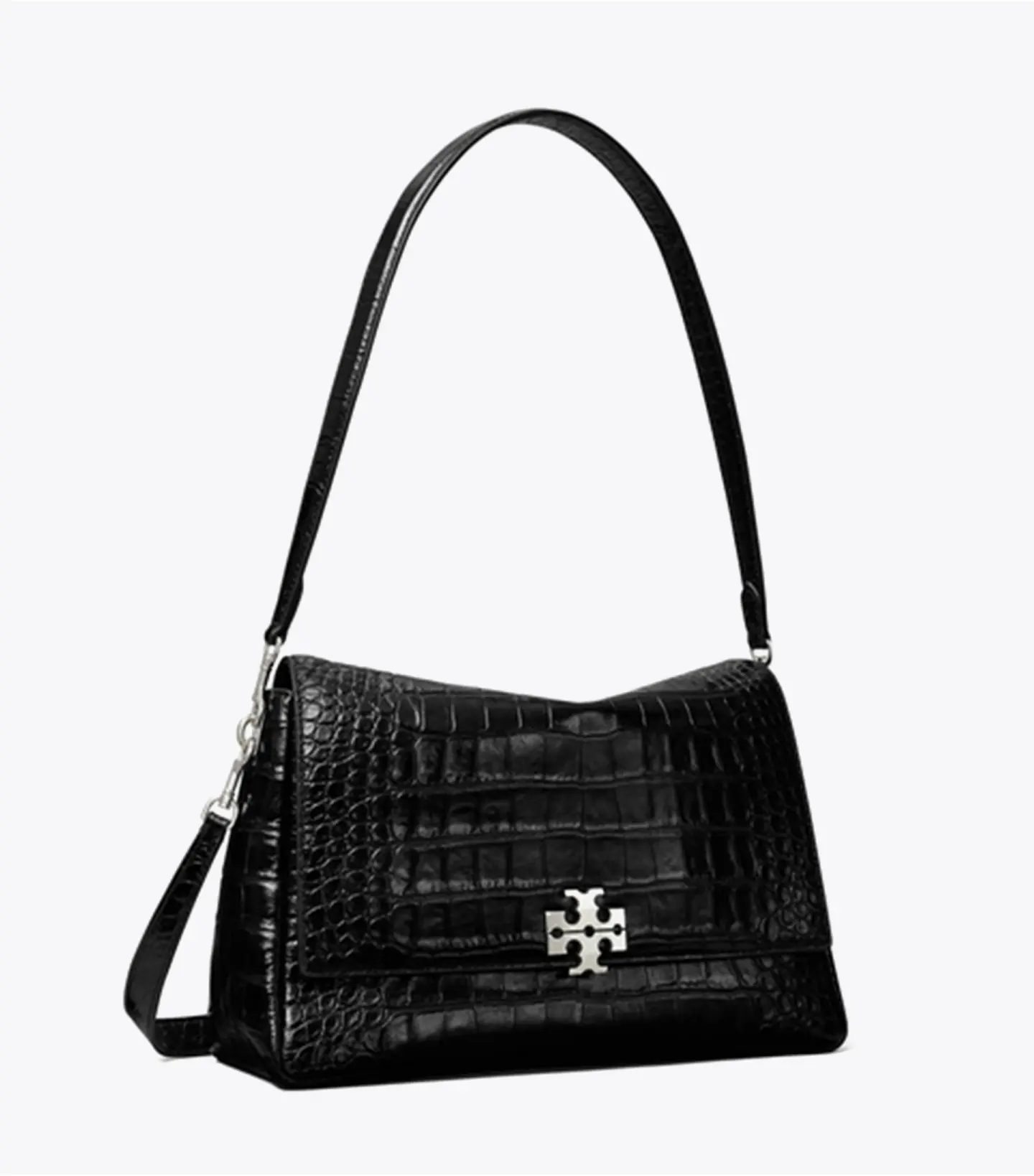 Charlie crocodile embossed shoulder bag